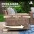 HERA'S HOUSE Patio Furniture Conversation Set, Outdoor Swivel Glide Wicker Chairs with 4.92" Widened Armrest, 4 Pieces Deep Seating Yellow Rattan Sofa with 5.5" Gray Cushions for Deck Garden Yard