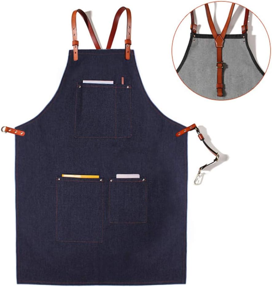 grembiule da chef per uomo in denim