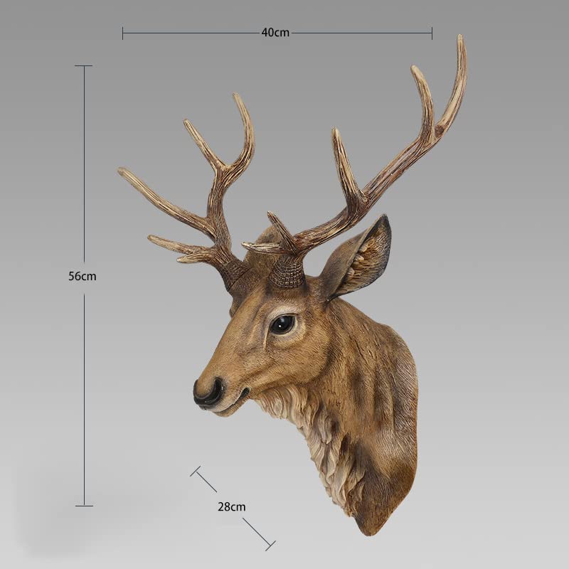 剥製　インテリア Amazon.co.jp: 56x40x28cm フェイク剥製動物の頭部壁の装飾