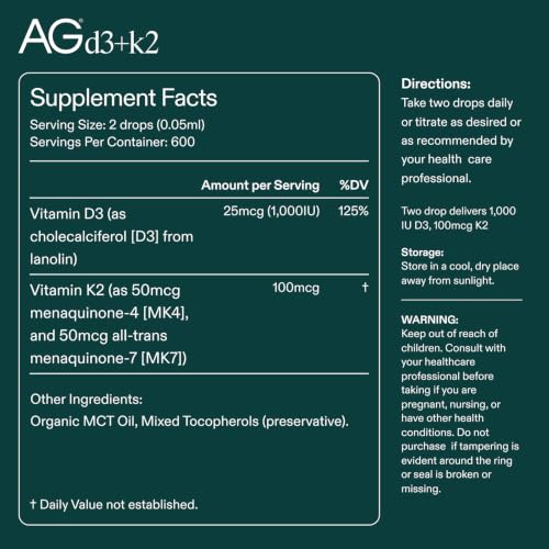 AG1 Vitamin D3 K2 Liquid Drops