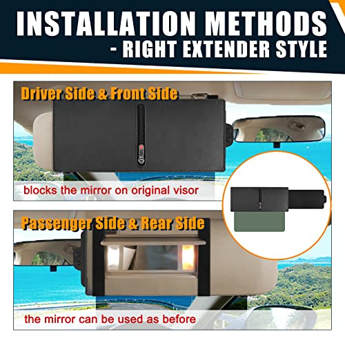 Veharvim VH-SV24 2 Pack Polarized Sun Visor Extender/ Extension With Pc Lens And Side Sunshade, Anti-Glare thumb #4