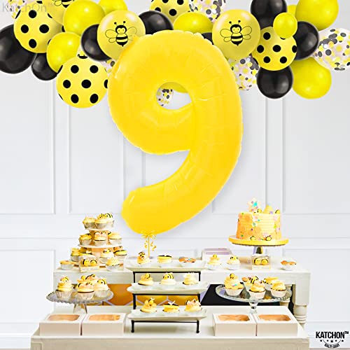 Image of KatchOn Yellow 9 Number Balloon 40 Inch
