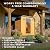 Backyard Discovery Lennon 2-4 Person Traditional Cedar Outdoor Cube Sauna with Electric Sauna Heater, Glass Door, Sauna Rocks, Dry Heat, Steam Sauna, LED Lights, Wi-Fi Control, Sauna Accessories