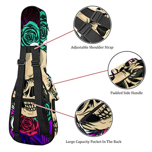 Housse pour ukulélé soprano ténor et roses – 58,4 cm – 10 mm d’épaisseur – Rembourrée – Sangles réglables - Les Beatles, Paul McCartney, John Lennon, RIngo Starr, George Harrison Housse pour ukulélé soprano ténor et roses - 58,4 cm - 10 mm d'épaisseur - Rembourrée - Sangles réglables – Image 4