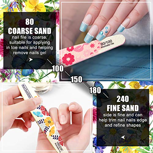 Nagelfeilen Set, DRMODE 10 Stück Emery Boards-Nagelfeilen mit Zehennagelheber, professionellem doppelseitigem… – Bild 3