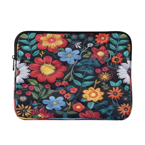 Funda para portátil 13-14 pulg impermeable con flores