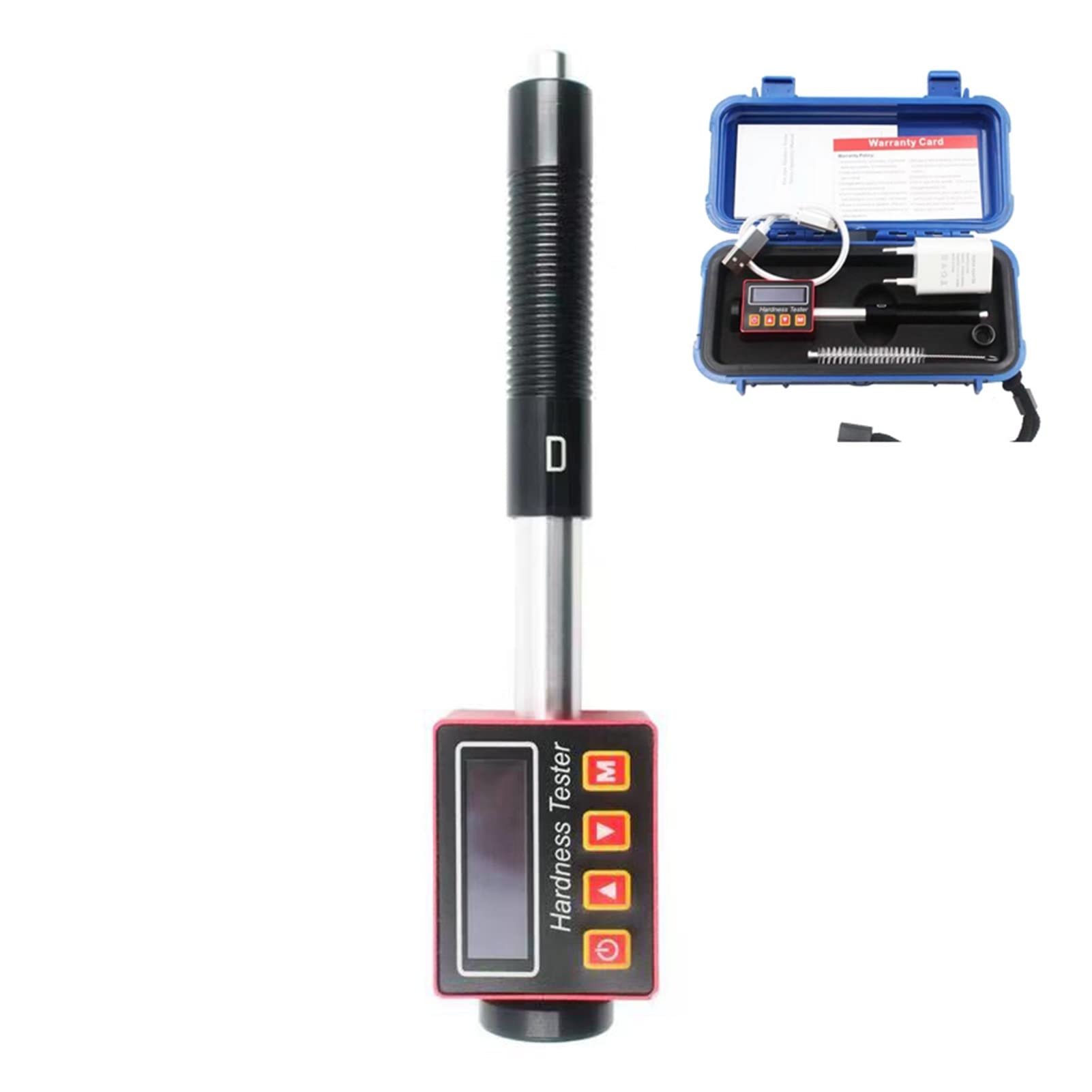 Mthckxjbsuz Rosso Hardness Tester, Ah 110 Pentype Leeb Hardness Tester Metal Measurement Stainless Steel Hrc Hrb(Rosso)