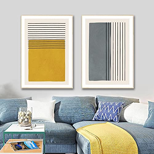 Impression giclée d'art abstrait | Lot 2 affiches minimalistes 50 x 70 cm
