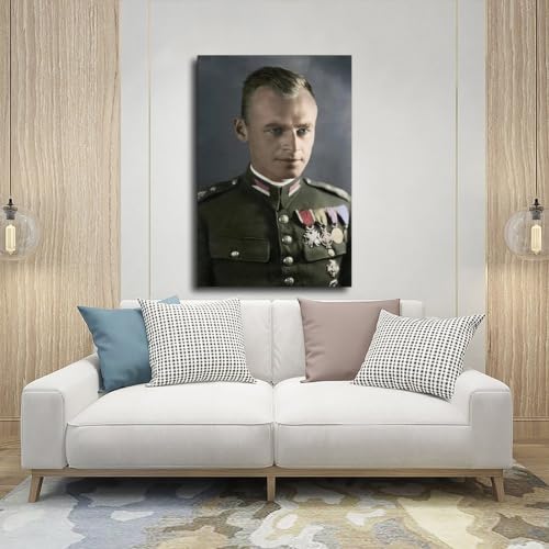 Witold Pilecki portrait impression sur toile grand format décoration murale