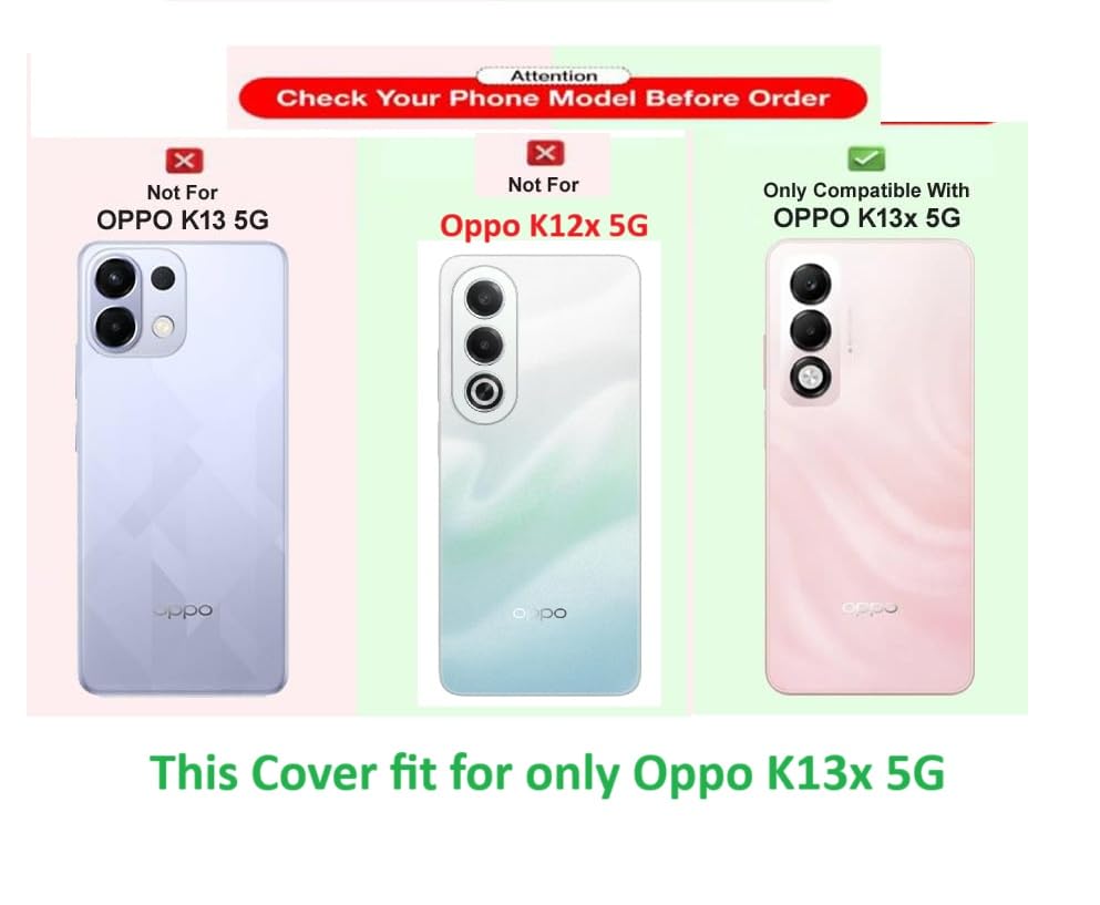Image of Bintage Flexible Rubber Case Back Cover Compatible for Oppo CPH2753 /Oppo K13x 5G - Transparent
