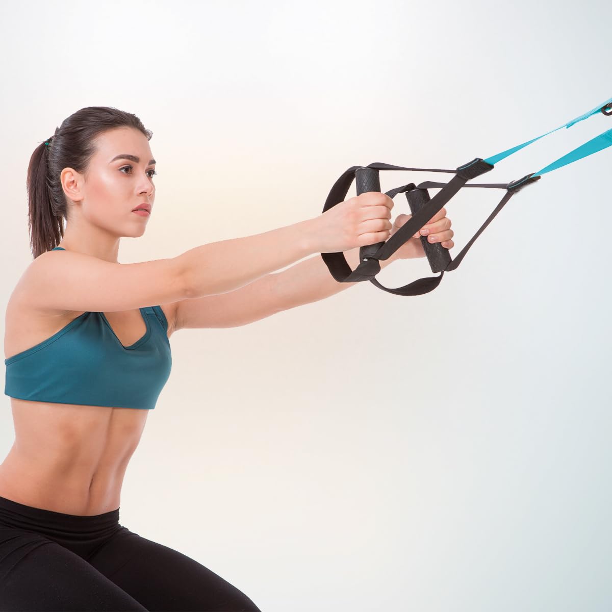 Cecotec Sangle De Suspension TRX DrumFit TST Total Suspension Trainer. Entraînement Fonctionnel. Supporte Jusqu'à 200 Kg. Poignées Ergonomiques Et Sac De Transport Inclus. Corde De 1 M
