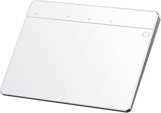 wireless Trackpad, Tempered Glass Surface with Multi-Touch, Rechargeable Slim USB Windows Touchpad with High Precision Navigation for Windows8/ 10/11 Desktop/Laptop/Notebook Computer PC (MG3 White)