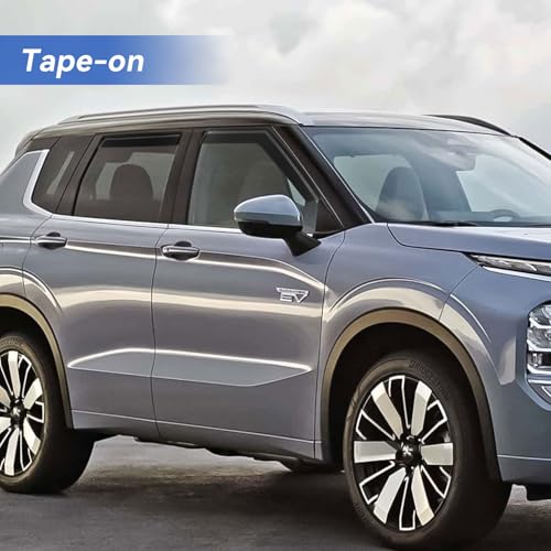 Image of Window Visors Rain Guards for 2022 2023 2024 2025 2026 Mitsubishi Outlander, Out-Channel Window Vent Wind Deflectors Visors Shades for 22 23 24 25 26 Mitsubishi Outlander