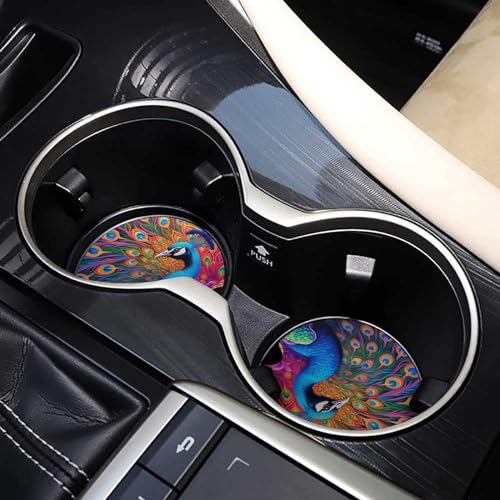 4 Portavasos para Auto de Madera 6.5 cm Universal miniatura 7