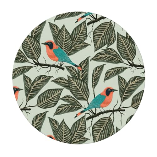Nappe ronde tropicale imperméable anti-rayure pour masquer les défauts d'une table usée - 3