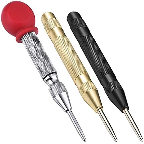 Körner Set Automatische gefedert verchromt mit Griff Anti-Rutsch-Adjustable 3pcs (Gold, Schwarz, Splitter) Cover