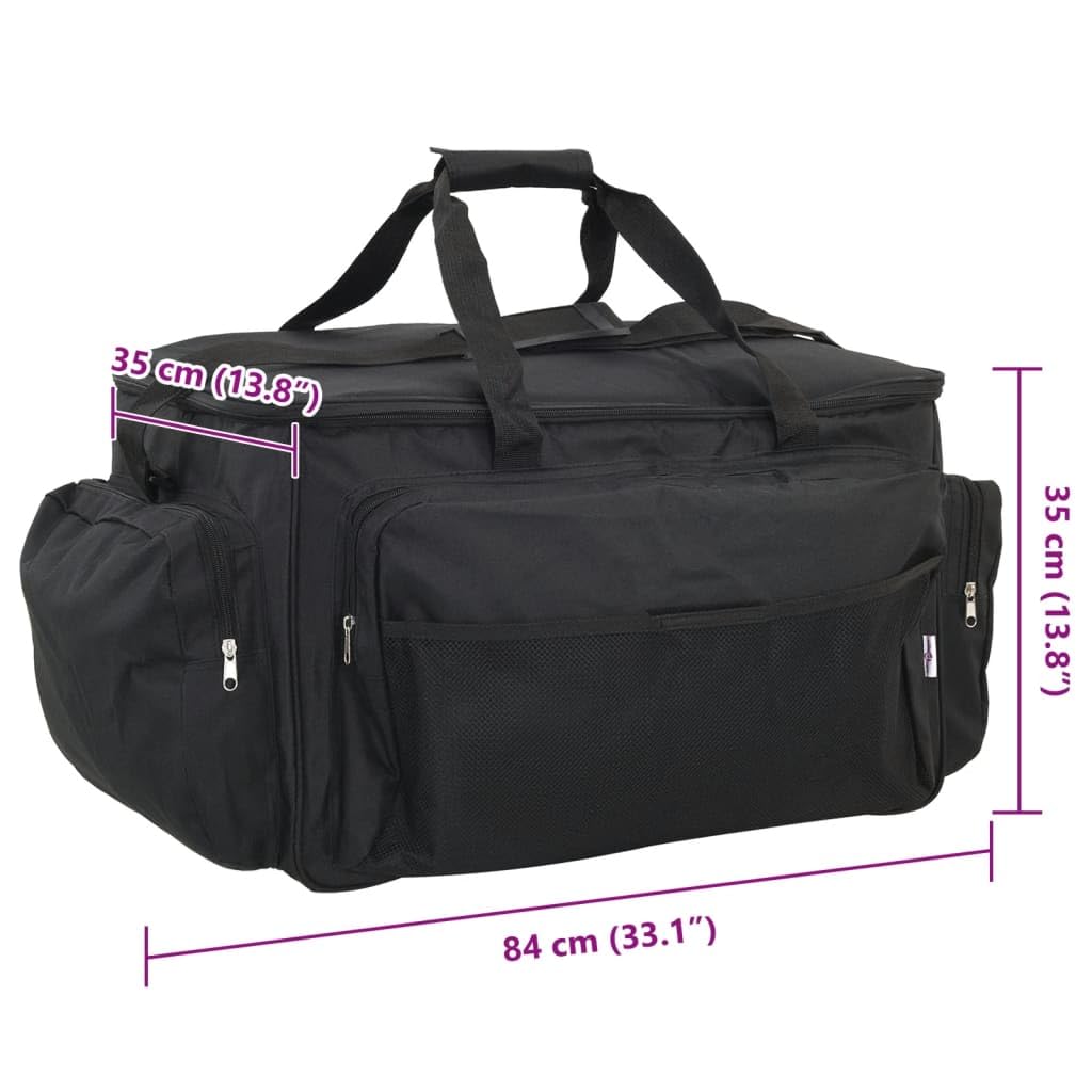 Furniture Select - Bolsa de pesca impermeable de tela Oxford negra, Black