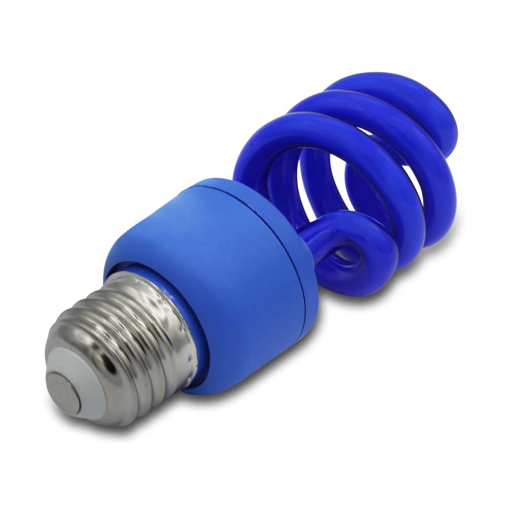 13 Watt Blue Spiral CFL Fluorescent Light Bulb by Lumenivo 120Volt