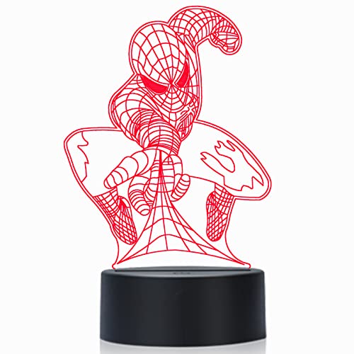 Image of Nouyet Kids Toys 3D Night Light, 3D Illusion Night Lamp, LED Nightlight Smart Touch Dimmer Lights 7 Color Changing Decor Lamp, Room Decor, Gifts for Children Boys Girls
