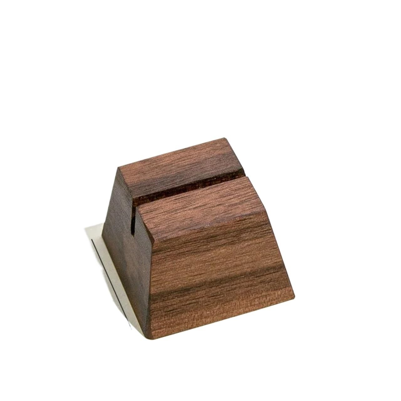 Tarjetero de madera Soporte for fotos de tarjetas madera maciza nogal, soporte for postales escritorio, Base calendario creativa, Clip for mensajes