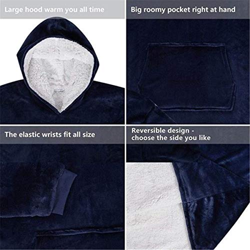 C Hello Cloud Felpa Oversize con Cappuccio, Felpa