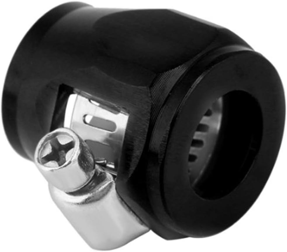 Universal Car Oil Fuel Hose End Clamp Finisher Water Line Clip Hose Connectors Type AN6 15mm AN8 17mm AN12 24mm AN10 20mm (Color : AN10 20mm Black)