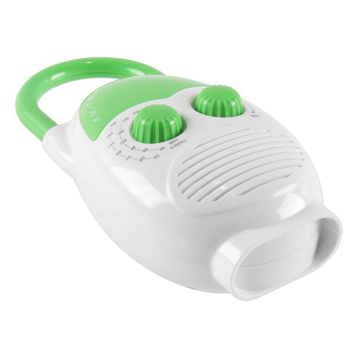 Radio portatile, mini radio portatile AM FM impermeabile da bagno, uscita 500 mW, a batteria, per bagno, cucina, esterni.