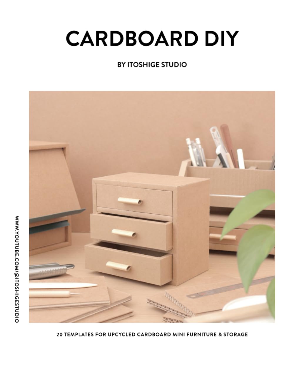 CARDBOARD DIY BY ITOSHIGE STUDIO 20 TEMPLATES FOR MINI FURNITURE & STORAGE