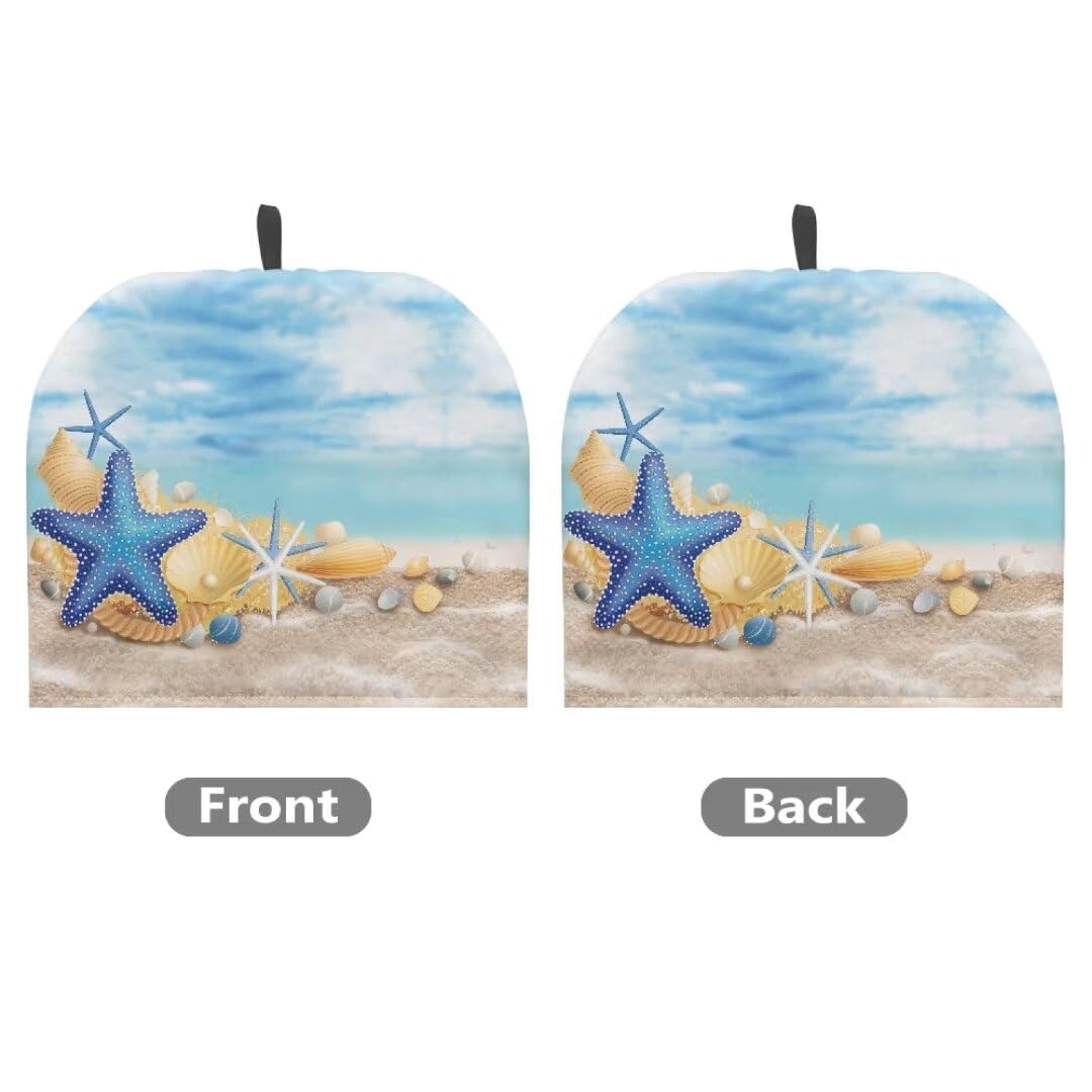 Youngerbaby Blue Sky Starfish Tea Pot Cozies Stain Resistant Insulated Teapot Dust Cover Heat Resistant Tea Cosy with Extra Thick Wadding for Home Kitchen Tea Party Decorations