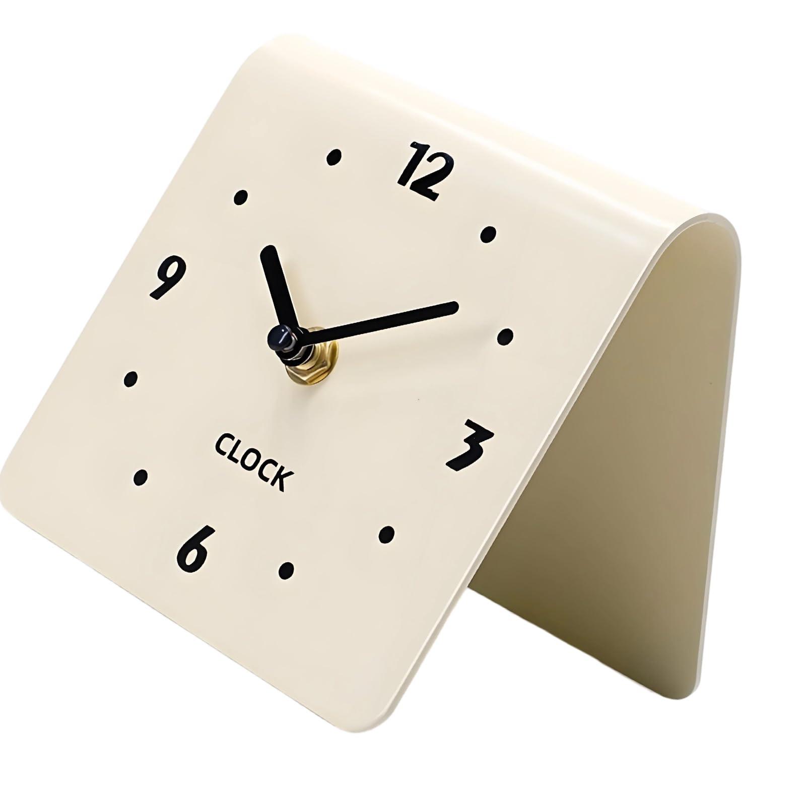 carotoe Battery Operated Desk Clocks Silents Not Ticking Analog Small Clock Decorative Tabletop Clock for Bedside Bedroom Kitchen Small Desk Clocks Battery Operated