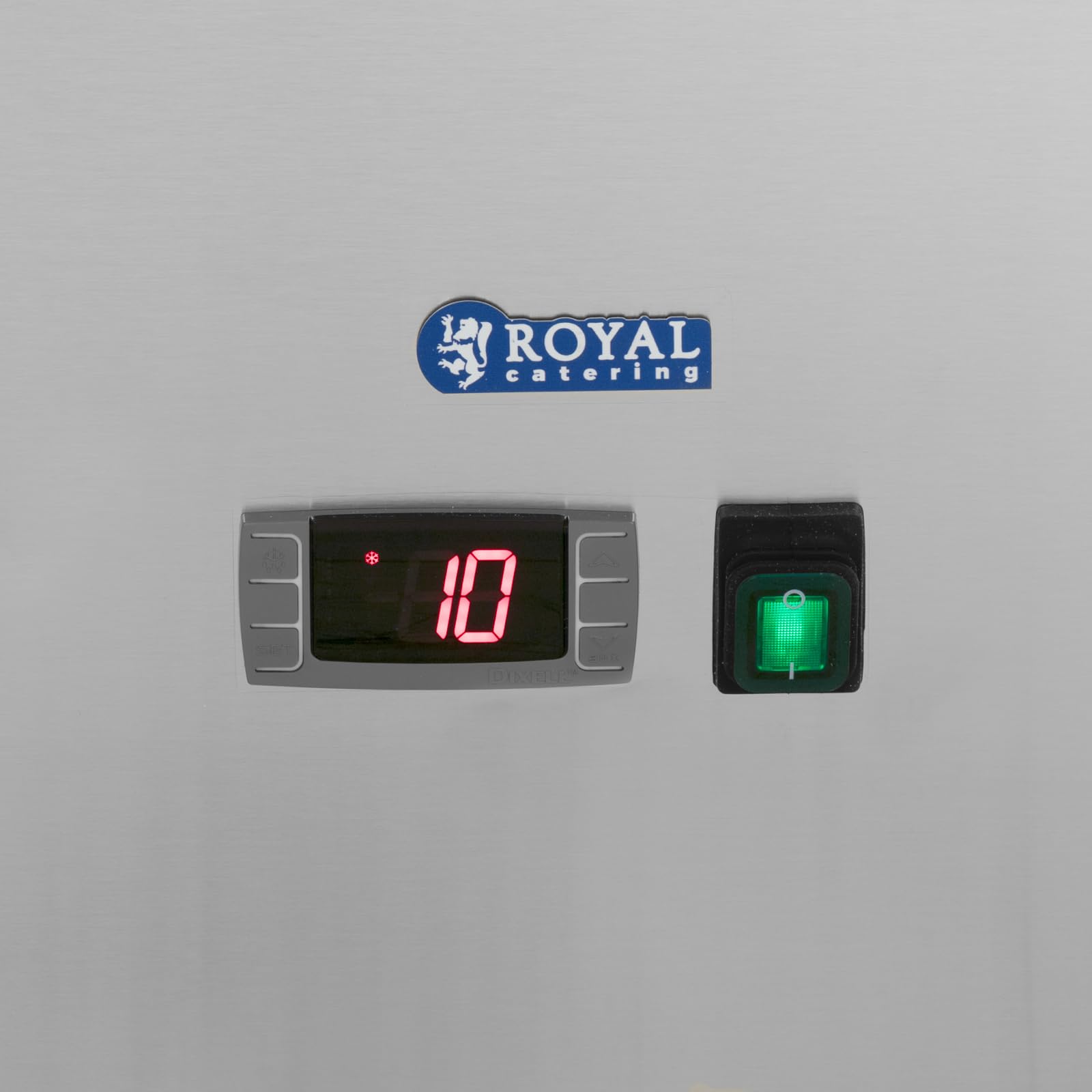 Royal Catering Table réfrigérée sur roulettes 240 l avec 2 compartiments 90 x 70 cm Classe C Inox - Table frigo Desserte réfrigérée Table froide