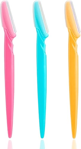 Soft 'N Style Juego de 3 maquinillas de afeitar para cejas para mujer, multicolor