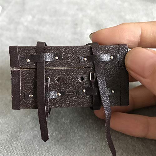 SXFSE Dollhouse Decoration Accessories, Miniature Trunk 1:12 Mini Dollhouse Packing Bags Cute Doll House Mini Trunk