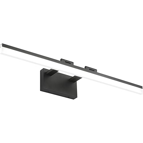 SOLFART 31.5 inch Dimmable LED Modern Black Vanity Light Modern Adjustable Light for Bathroom Lighting Fixtures with Aluminum 5500K
