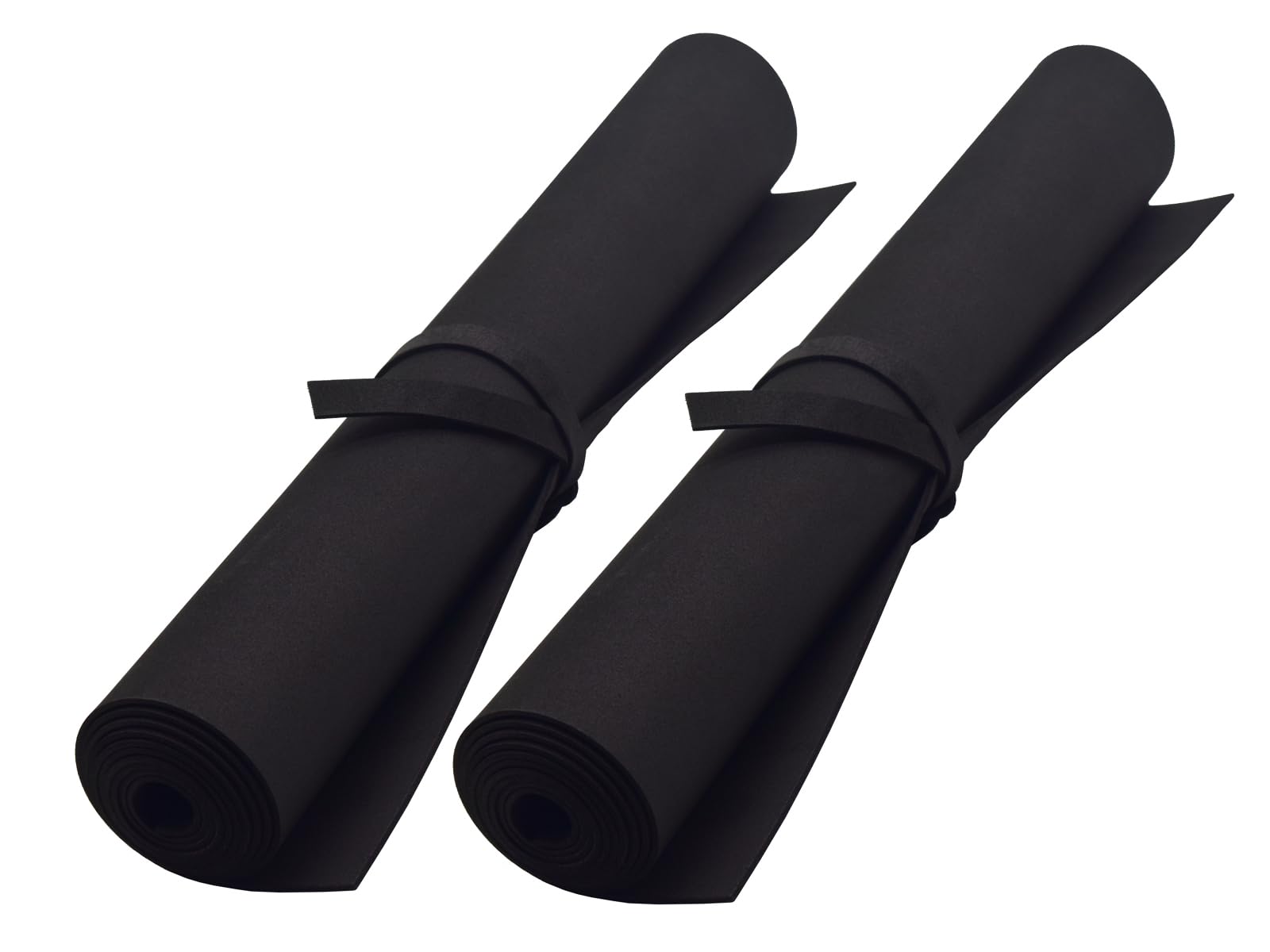 Qidiwin EVA Foam Roll | High Density 85kg/m3 | 2mm Thick | 48"x14" | Ideal for Cosplay, Crafts, DIY Projects (Black 2pcs)