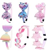 Ooosonlu Toddler Headband with bow little girl headbands glitter headband for girls headband for ...