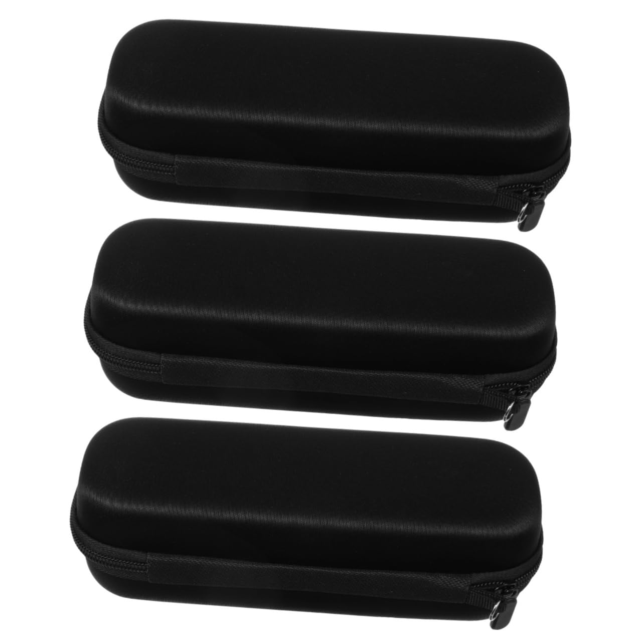 3 Pezzi Borsa di stoccaggio di spazzolino impermeabile Porta di spazzolino da denti supporto magnetico Titolare busta spazzolino Contenitore portatile spazzolino eva Nero