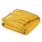 Bedsure GentleSoft Gold Fleece Throw Blanket - 300GSM Blankets for Couch, Sofa, Bed, Soft Lightweight Plush Cozy Throws for Toddlers, 50x60 inches