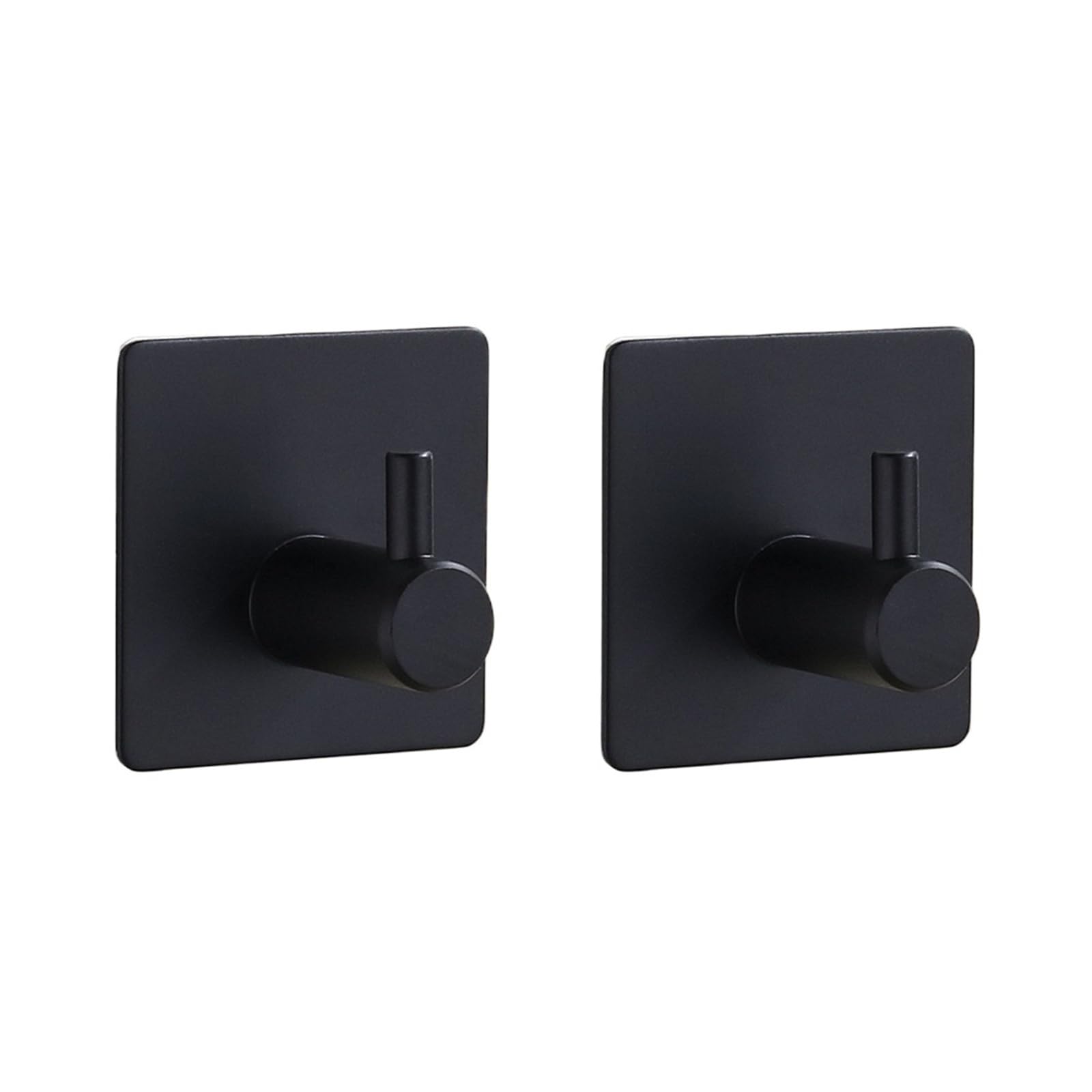 HRXEXSBAM Stainless Steel Self-Adhesive Coat Rack, Multi-Functional Towel Clothes Key Hanger for Bathroom Home(Black 2PCS)