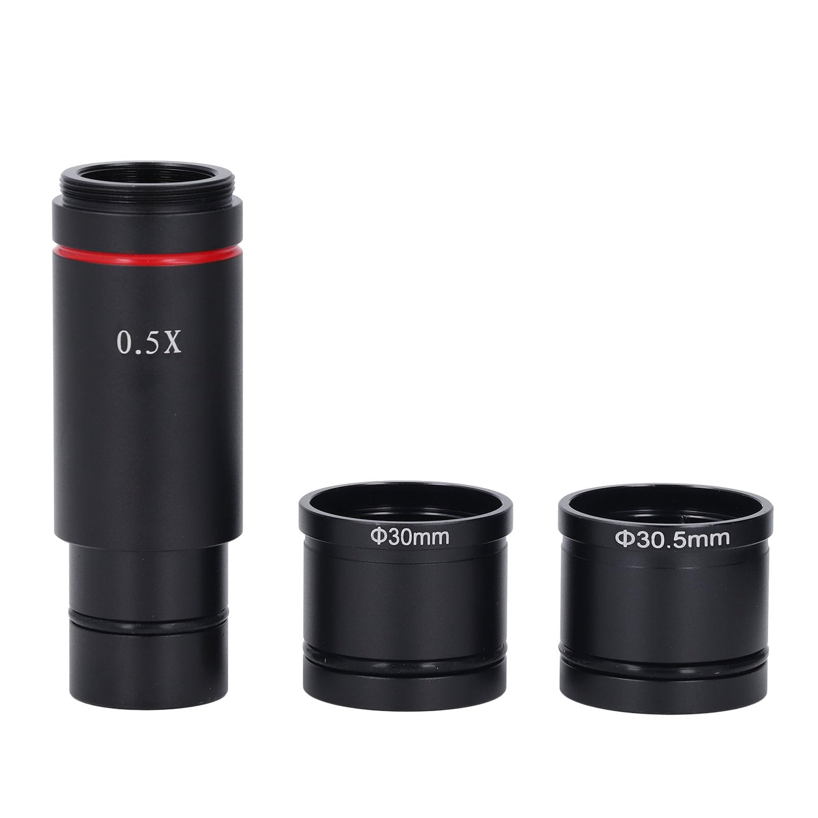 LiebeWH 24MP Mikroskopkamera 1080P USB Industriekamera mit 0,5X Adapter für 23,2mm 30mm 30,5mm Okular, Messsoftware (EU-Stecker)