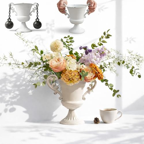 8.3' Shabby Chic European Urn Vase, Distressed...