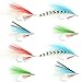 The Fly Fishing Place Lefty's Deceiver Fly Fishing Flies Collection - Assortment of 8 Saltwater and Bass Flies - Hook Size 1/0