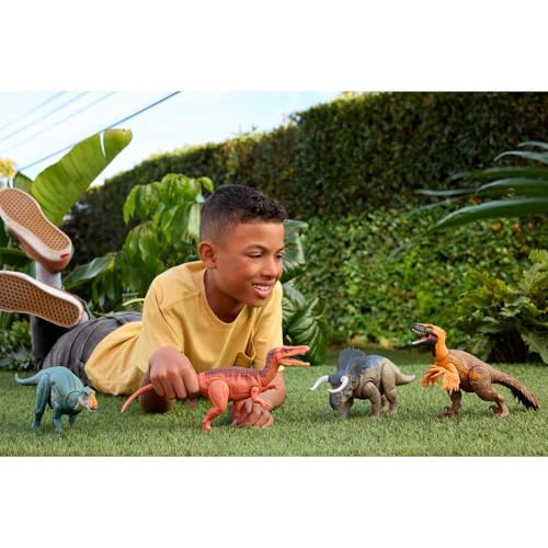 Image of Mattel Jurassic World Rebirth Wild Roar Baryonyx Dinosaur Toy with Tail-Controlled Chomp Multi-Direction Attack & Sound, Posable & Digital Play