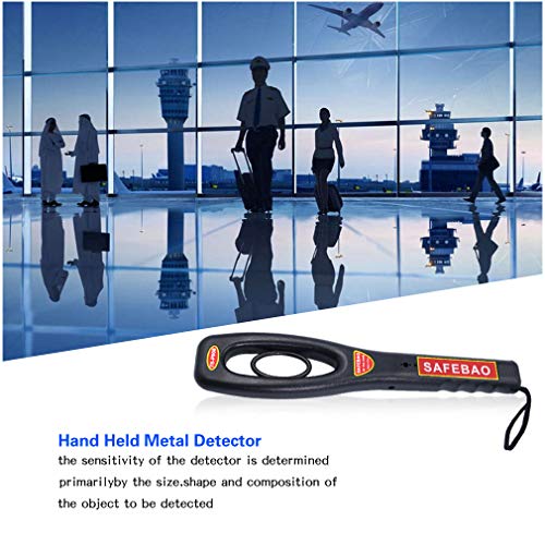 SAFEBAO Portable Hand Held Metal Detector Wand Security Scanner with Adjustable Sensitivity Ratio Audio and Vibration LED Indication