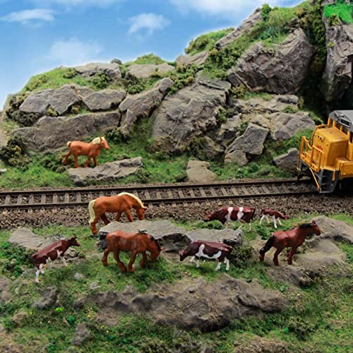 Tierfigur, Lebenszyklus-Figuren, Maßstab 1:87, gut bemalt, Bauernhoftiere, Kühe Pferde, Figuren, Landschafts-Layout, 36… – Bild 4
