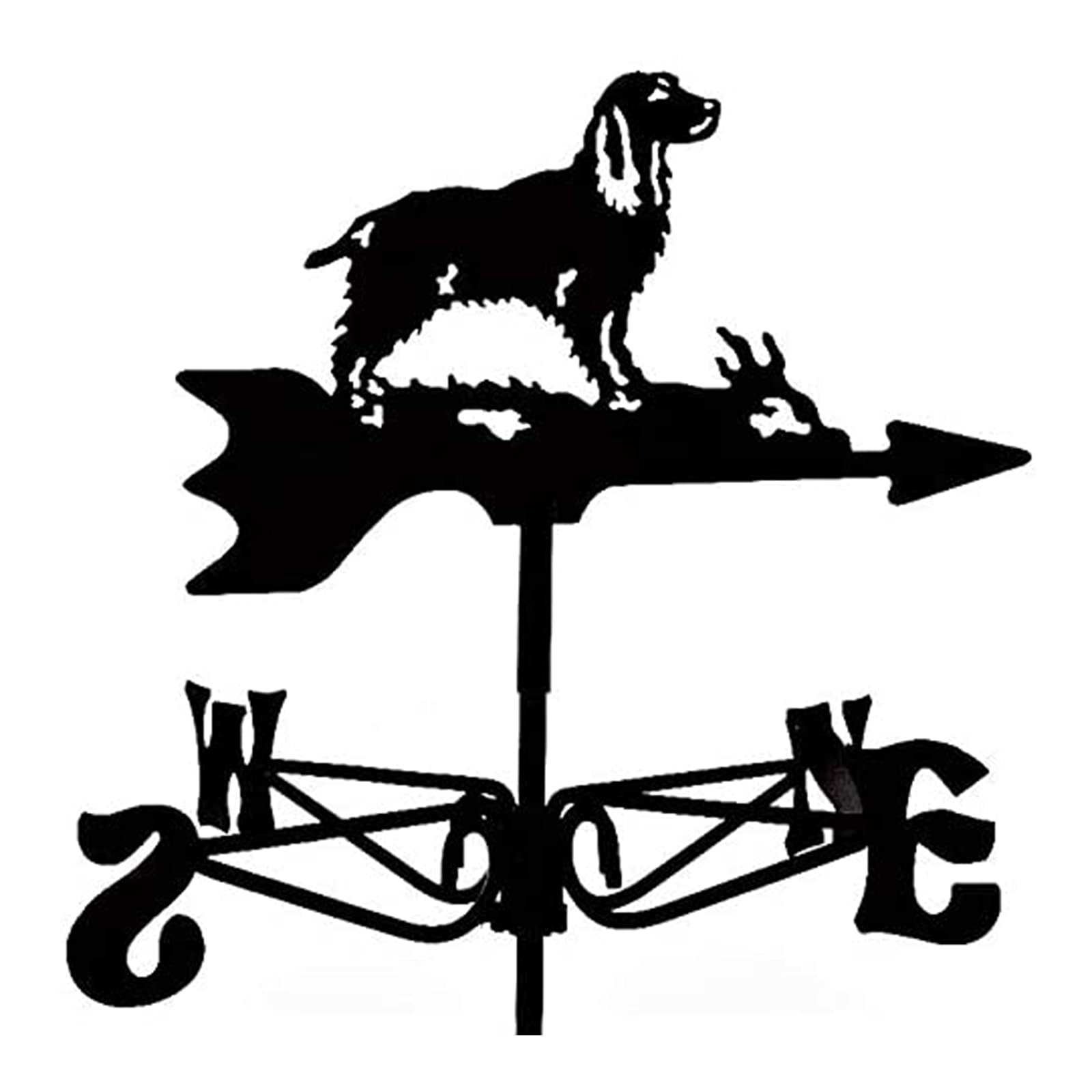 ANCNA-U Weather Vane Stainless Steel Vane for Garden ​Creative Retro Design Direction Indicator for Garden Patio Yard Ornament Decoration,Springer Spaniel