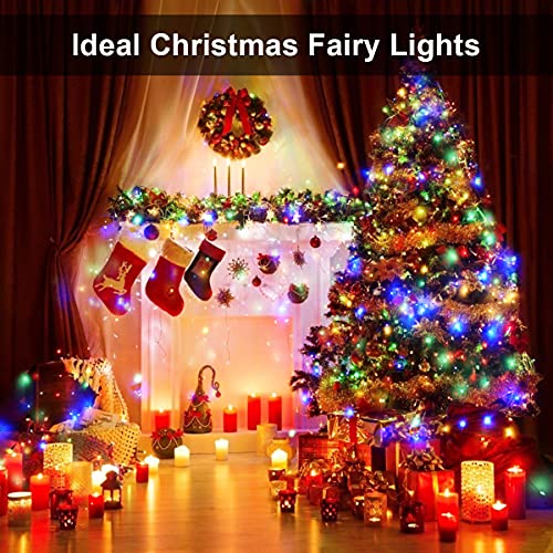 RGB led-lichtsnoer, verpakking van 2 stuks, 12 m, 120 leds, op batterijen, flexibel gloeiwormpjeslicht voor slaapkamer, bruiloft, verjaardagsfeest, kerstdecoratie - Image 3