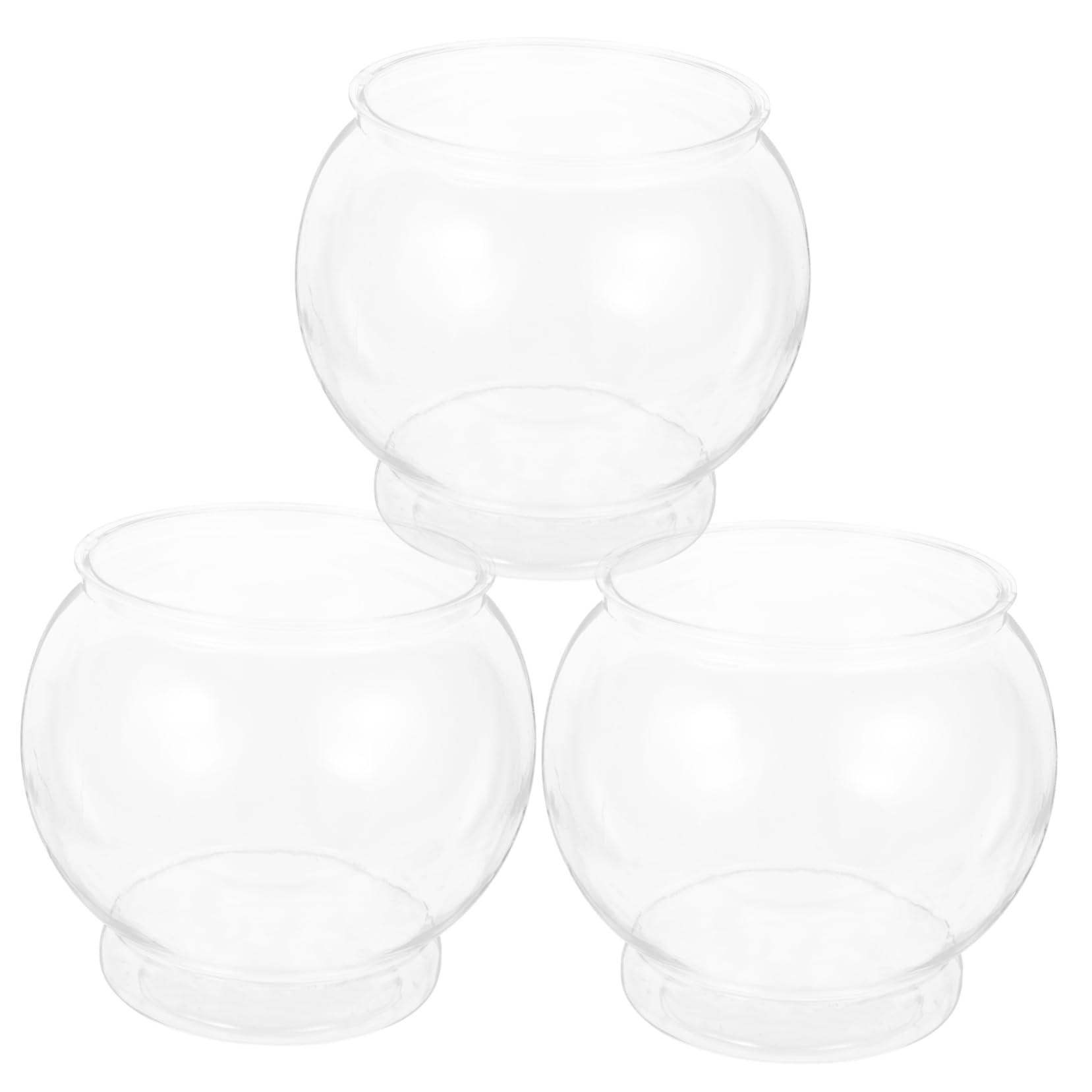 Alipis Fish Tank Round Fish Tank Round s Plastic Globe Flower Vase, Aquarium Small Fish Breeding Box Hydroponics Plant Holder, 3Pcs Fish Bowl Home