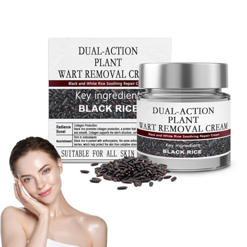 Callmynm Dual-Action Renewal Cream Natural Black & White Rice Soothing Repair Cream Hydrating Body Serum for Smoother-Looking Skin Daily Nourishing Care for All Skin Types