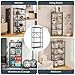 Fenbeli 5 Tier Storage Shelf with Wheels - Metal Collapsible Shelving Unit Display, Heavy Duty Folding Shelves, No Assembly Organizer Rack for Garage Kitchen, Basement, Pantry (Black, 5 Tier)